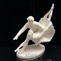 Vintage 1977 Franklin Porcelain The Royal Ballet Sculpture Swan Lake 10x8