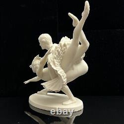 Vintage 1977 Franklin Porcelain The Royal Ballet Sculpture Swan Lake 10x8