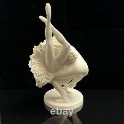 Vintage 1977 Franklin Porcelain The Royal Ballet Sculpture Swan Lake 10x8