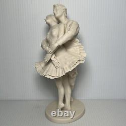 Vintage 1977 Franklin Porcelain The Royal Ballet Sculpture Swan Lake 9.5 Tall