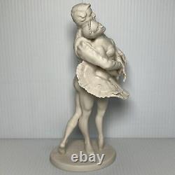 Vintage 1977 Franklin Porcelain The Royal Ballet Sculpture Swan Lake 9.5 Tall