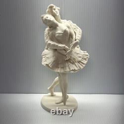 Vintage 1977 Franklin Porcelain The Royal Ballet Sculpture Swan Lake 9.5 Tall