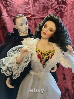 Vintage 1986 Franklin Mint Phantom Of The Opera Porcelain Collector's Dolls