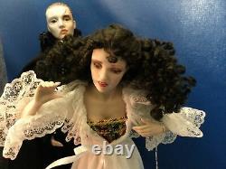 Vintage 1986 Franklin Mint Phantom Of The Opera Porcelain Heirloom Dolls A1532