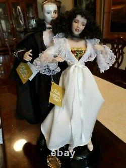 Vintage 1986 Franklin Mint Phantom Of The Opera Porcelain Heirloom Dolls NIB