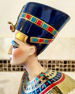 Vintage (1987) Franklin Mint Porcelain Bosque Heirloom Doll of Queen Nefertiti