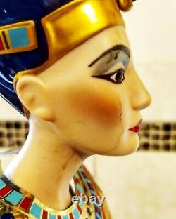 Vintage (1987) Franklin Mint Porcelain Bosque Heirloom Doll of Queen Nefertiti