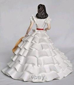Vintage 1987 Franklin Mint Vivien Leigh Scarlett O'Hara Porcelain Figurine Dress