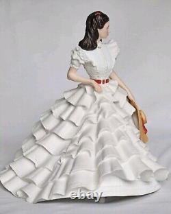 Vintage 1987 Franklin Mint Vivien Leigh Scarlett O'Hara Porcelain Figurine Dress