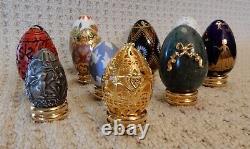 Vintage 1988 FRANKLIN MINT Collector's Treasury of EGGS SET OF 12 withstands