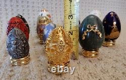 Vintage 1988 FRANKLIN MINT Collector's Treasury of EGGS SET OF 12 withstands