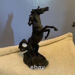 Vintage 1988 Franklin Mint Porcelain Battling Stallions Horses By Edward D. Hart