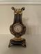 Vintage 1988 Lyre Harp Porcelain Mantel Clock Franklin Mint Collection -Untested