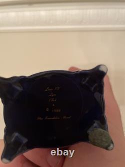 Vintage 1988 Lyre Harp Porcelain Mantel Clock Franklin Mint Collection -Untested