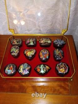 Vintage 1988 Porcelain Music Boxes Franklin Mint Russian Ballet Set of 12