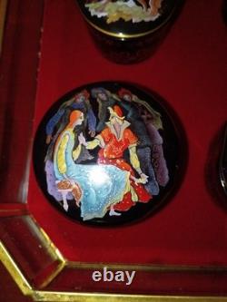 Vintage 1988 Porcelain Music Boxes Franklin Mint Russian Ballet Set of 12