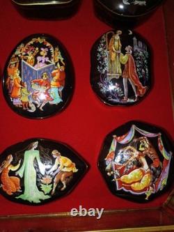 Vintage 1988 Porcelain Music Boxes Franklin Mint Russian Ballet Set of 12
