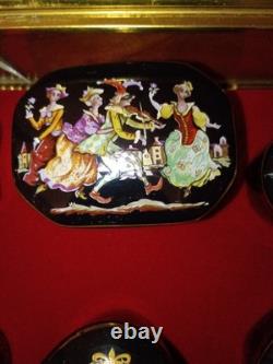 Vintage 1988 Porcelain Music Boxes Franklin Mint Russian Ballet Set of 12