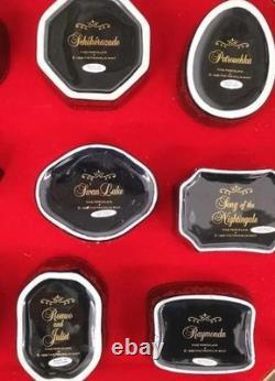 Vintage 1988 Porcelain Music Boxes Franklin Mint Russian Ballet Set of 12
