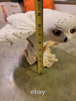 Vintage 1989 Beautiful Lifelike Porcelain SNOWY OWL Figurine Franklin Mint 8.75