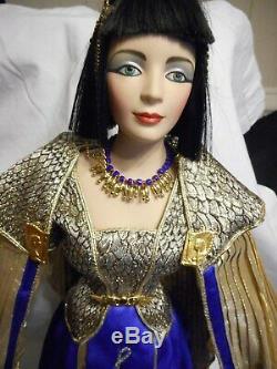 Vintage 1989 Franklin Mint Heirloom Doll Cleopatra Porcelain Parts 21 High