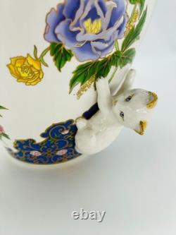 Vintage 1989 Franklin Mint Vase of Imperial Cats Toshiharu Kitagawa