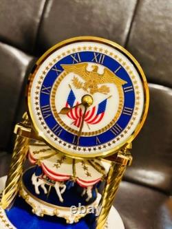 Vintage (1990's) Franklin Mint Americana Carousel Anniversary Clock
