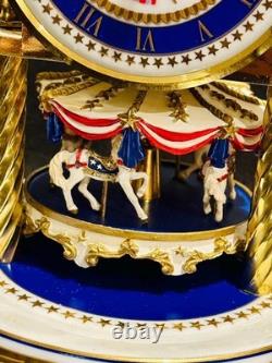 Vintage (1990's) Franklin Mint Americana Carousel Anniversary Clock