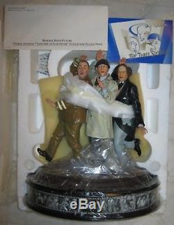 Vintage 1999 The Franklin Mint Three Stooges YOU NAZI SPY Porcelain Statue NEW