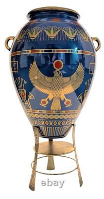 Vintage Egyptian Porcelain Vase of Bast by Franklin Mint. Ca. 1989. Guaranteed