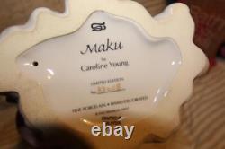 Vintage Fine Porcelain Figurine Hand Decorated Maku by Carolyn Young A2408 EUC