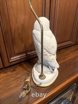 Vintage Fine Porcelain Franklin Mint Table Lamp The Snowy Owl By Raymond Watson