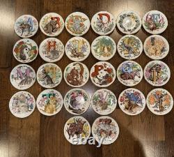 Vintage Franklin Mint Animal Alphabet 26 Full Set Mini Plates Collection 1983