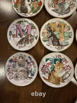 Vintage Franklin Mint Animal Alphabet 26 Full Set Mini Plates Collection 1983