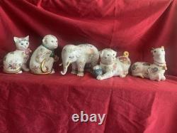 Vintage Franklin Mint Collection Of 5 Imperial Figurines Handpainted Porcelain