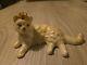 Vintage Franklin Mint Curio CAT Figurine Lustre Glaze With Crown NO Damage