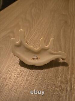 Vintage Franklin Mint Curio CAT Figurine Lustre Glaze With Crown NO Damage