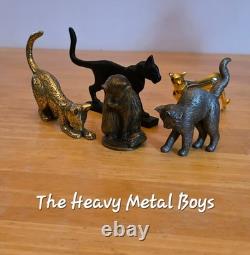 Vintage Franklin Mint Curio Cabinet Cats Collection (Lot of 16)