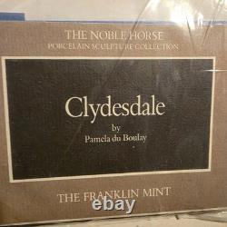 Vintage Franklin Mint Fine Porcelain CLYDESDALE Horse Equine Model Statue Art MI