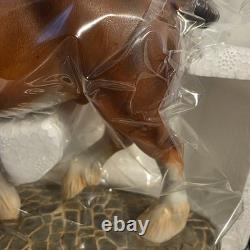 Vintage Franklin Mint Fine Porcelain CLYDESDALE Horse Equine Model Statue Art MI