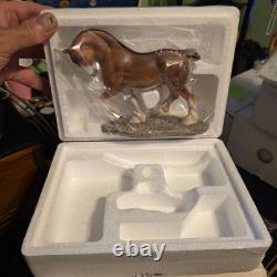 Vintage Franklin Mint Fine Porcelain CLYDESDALE Horse Equine Model Statue Art MI