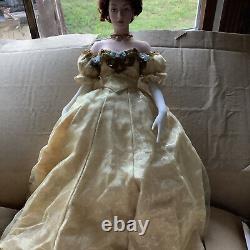 Vintage Franklin Mint Heirloom Gibson Girl Bride Porcelain Doll