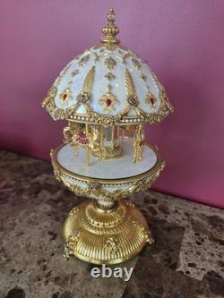 Vintage Franklin Mint House of Faberge Imperial Carousel Egg Musical