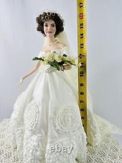 Vintage Franklin Mint Jacqueline Kennedy 16 Porcelain Heirloom Bride Doll