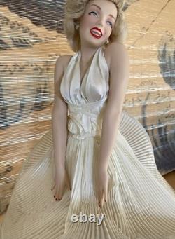 Vintage Franklin Mint Marylin Monroe Porcelain Doll Seven Year Itch With Box