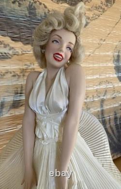 Vintage Franklin Mint Marylin Monroe Porcelain Doll Seven Year Itch With Box
