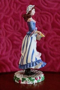 Vintage Franklin Mint Porcelain Figurine'The Strawberry Girl of Covent Garden