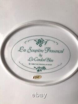 Vintage Franklin Mint Porcelain Soupiere Provencal Le Cordon Bleu Soup Tureen