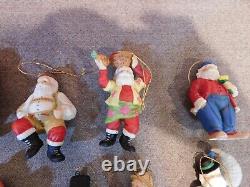 Vintage Franklin Mint Santa Around the World Ornaments Set of 18 Original Box
