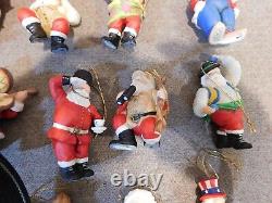 Vintage Franklin Mint Santa Around the World Ornaments Set of 18 Original Box